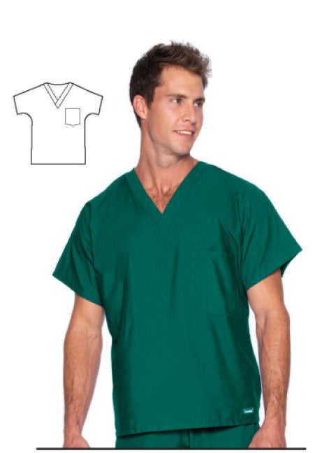 7502 Landau Essentials Unisex V-Neck Scrub Top