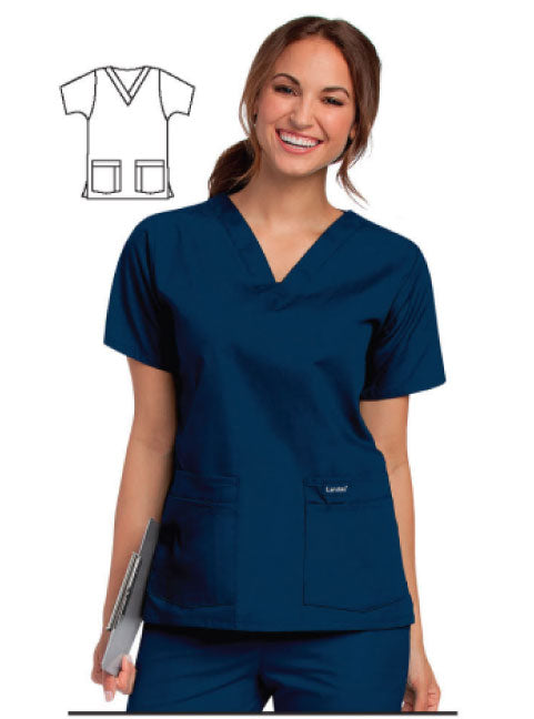 8219 Landau Essentials Women’s V-Neck Scrub Top