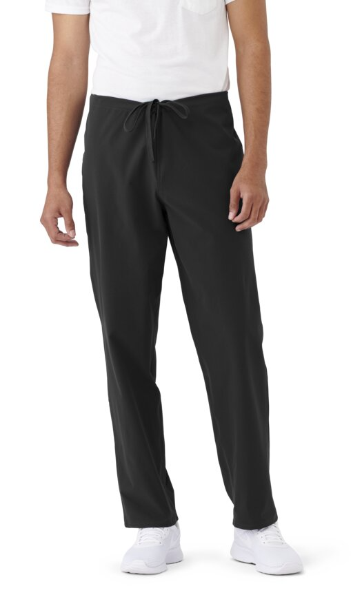 57121 Unisex Scrub Pant, Everwear, 2 Pkt, Reversible, Drawstring, Black