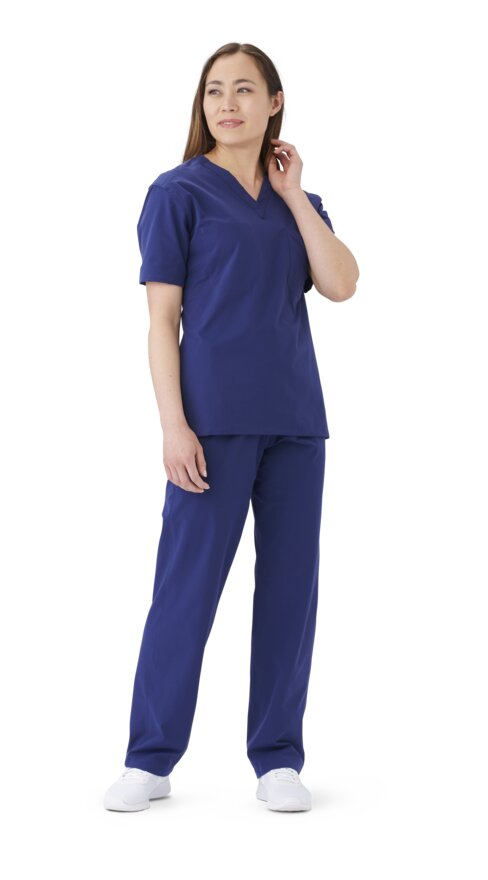 57115 Unisex Scrub Top, Everwear, 1 Pkt, Reversible, Navy
