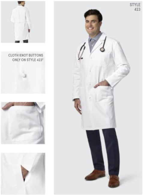 FS423 Fashion Seal – 100% Men’s Knee Length Lab Coat – 41” Length
